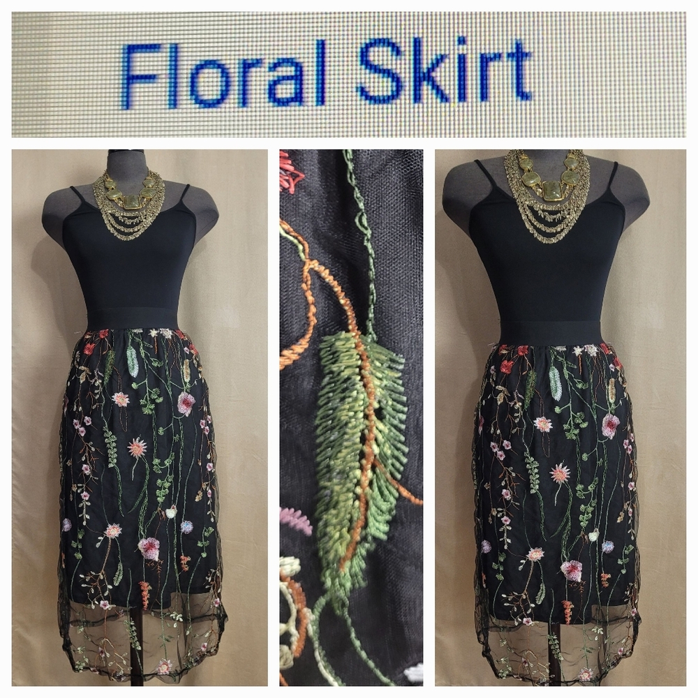 FLORAL SKIRT /  S/M
